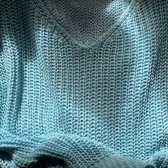 Sweater, Italy M, blue sky. 50% Cotton, 50% Acrylic. - Picture 11 of 16